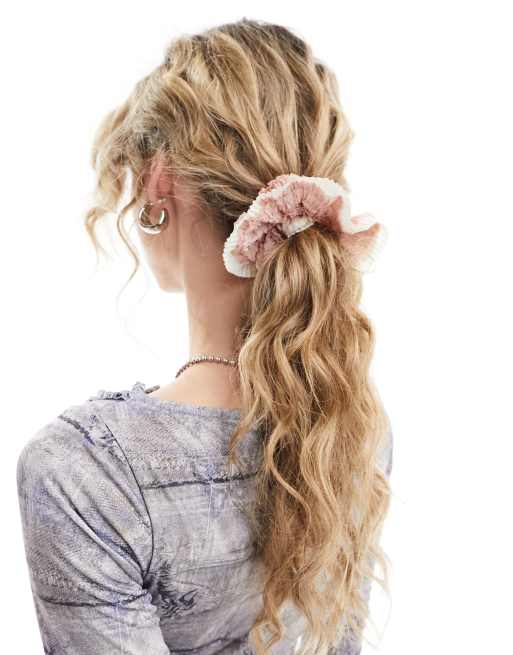 Reclaimed Vintage - Elastico per capelli oversize rosa balletto