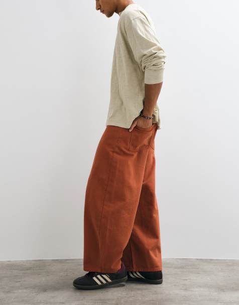 Reclaimed Vintage ensemble 2 pièces en jean baggy style western couleur rouille - view 1