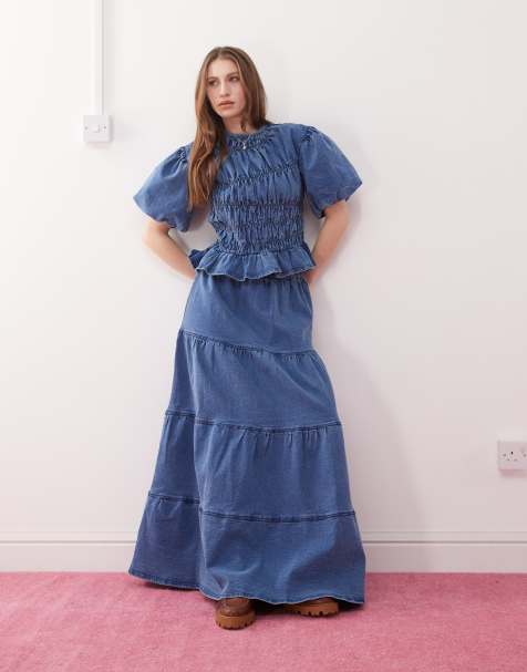 Reclaimed Vintage - Ensemble en jean délavé - Bleu - view 1