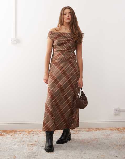 Reclaimed Vintage - Ensemble habillé à carreaux - Marron - view 1