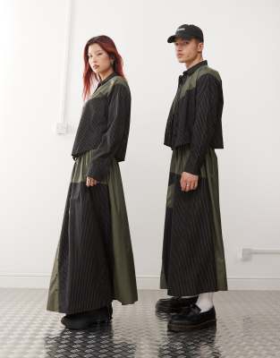 Cravate Unisexe à Rayures Noires Et Blanches - 145 Cm, Nylon, Style Années 2000, Streetwear