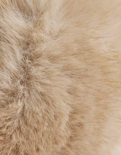 Reclaimed Vintage faux-fur Ohrenschützer in Schnewebraun, 2 von 3