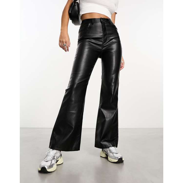パンツ vintage leather flare pants O24 Flared Leather Pants | Vintage Black ‐ OTHER UK