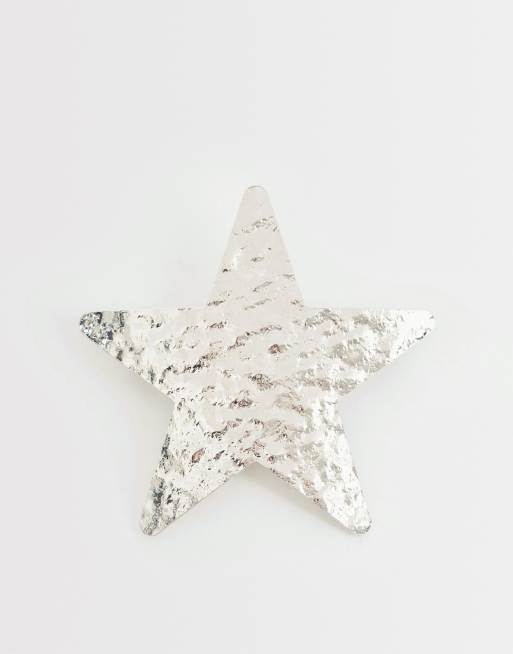 Reclaimed Vintage - Fermaglio a clip a forma di stella tonalità argento