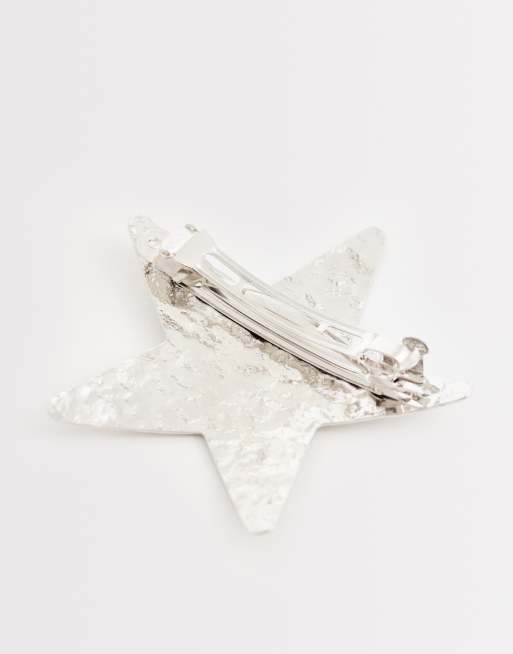 Reclaimed Vintage - Fermaglio a clip a forma di stella tonalità argento, 3 di 3