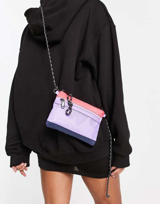 Reclaimed Vintage - Festival - Crossbody tas in roze en paars 