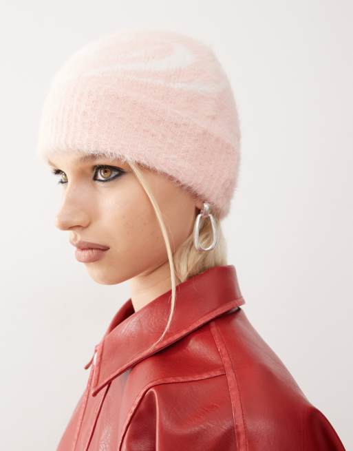 Reclaimed Vintage – Flauschige Strickmütze in Rosa, 2 von 4