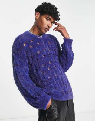 Pullover oversize blau Clearance