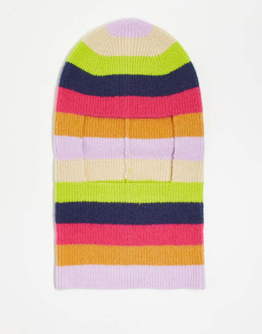 Reclaimed Vintage – Flerfärgad stickad balaklava i unisex-modell