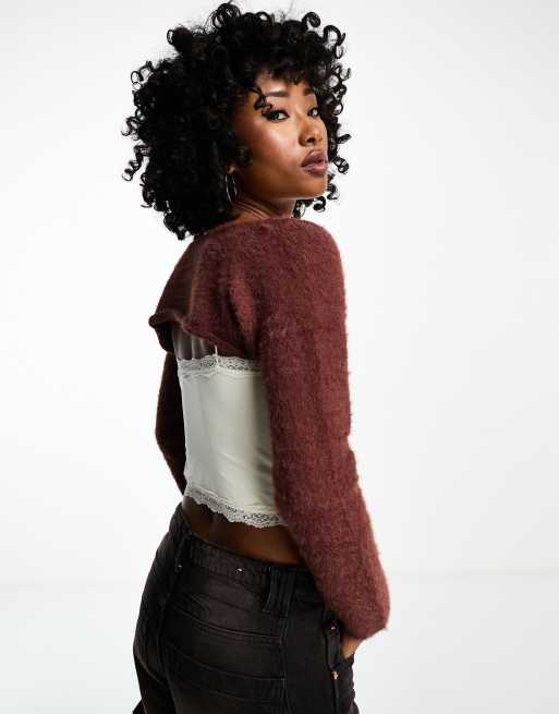 Plum shrug top