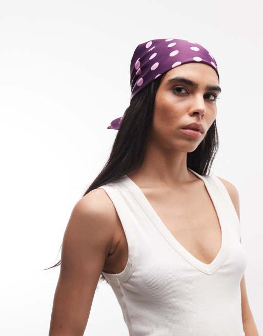 Reclaimed Vintage - Foulard in raso a pois