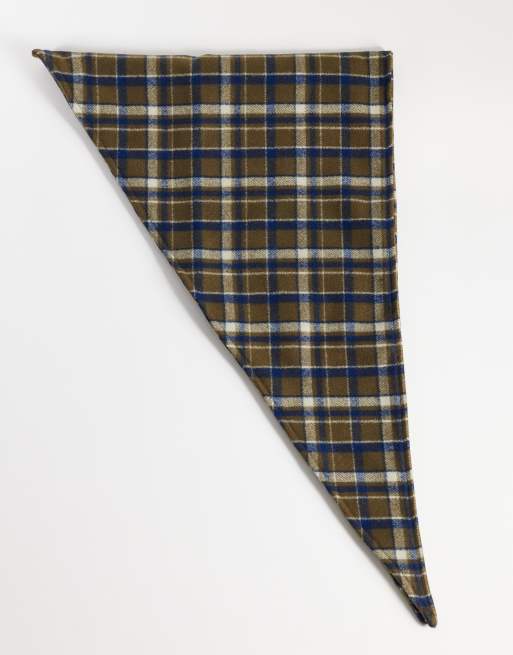 Reclaimed Vintage foulard triangolare unisex a quadri, 3 di 3