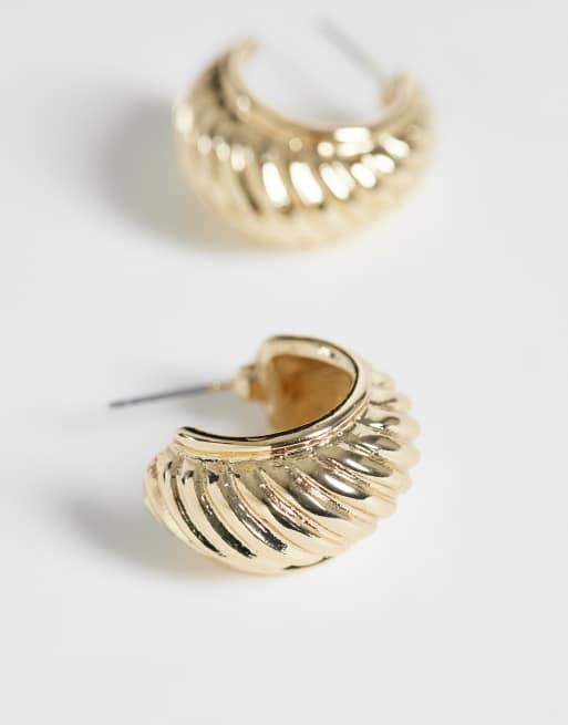 Reclaimed Vintage gedrehte massive Creolen in Gold, 4 von 4