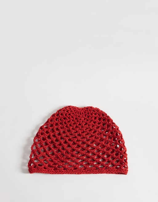 Reclaimed Vintage - Gehaakte beanie in bordeauxrood, 3 van 3