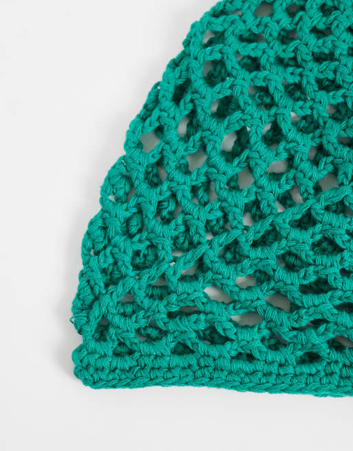 Reclaimed Vintage gehaakte beanie in jadegroen, 2 van 3