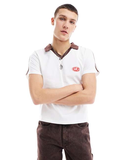 Reclaimed Vintage - Gekrompen uniseks polo met streepdetail