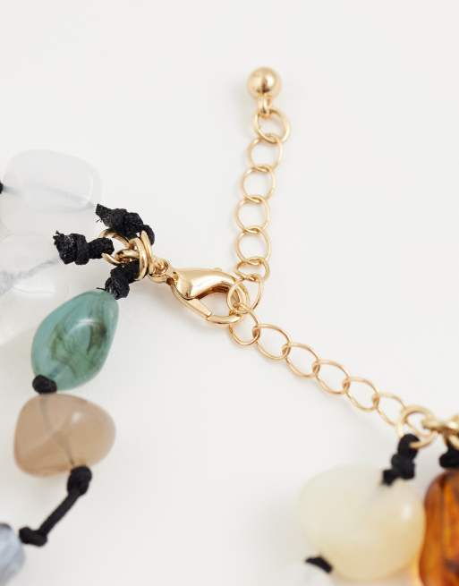 Reclaimed Vintage - Gelaagde ketting met siersteentjes in multi, 3 van 4