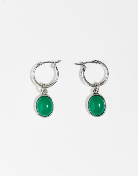 Reclaimed Vintage gem drop earrings - view 1