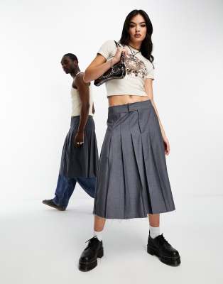 美品 ENFOLD 23SS DEFORMED MIDI SKIRT グレー 美品 ENFOLD 23SS DEFORMED MIDI SKIRT グレー