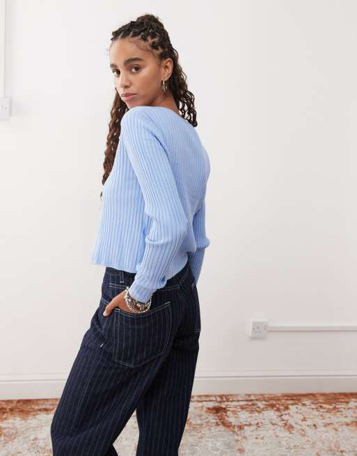 Reclaimed Vintage - Geribbeld micro vestje in jaren 90-stijl, 3 van 4