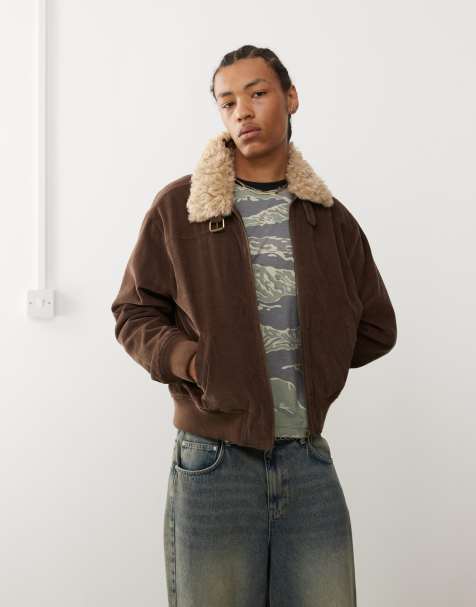 Reclaimed Vintage - Giacca bomber stile aviatore in velluto a coste - view 1