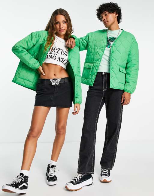 Reclaimed Vintage - Giacca trapuntata unisex verde