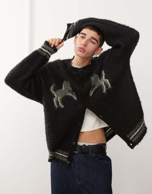 Reclaimed Vintage - Gilet à imprimé cheval - Noir