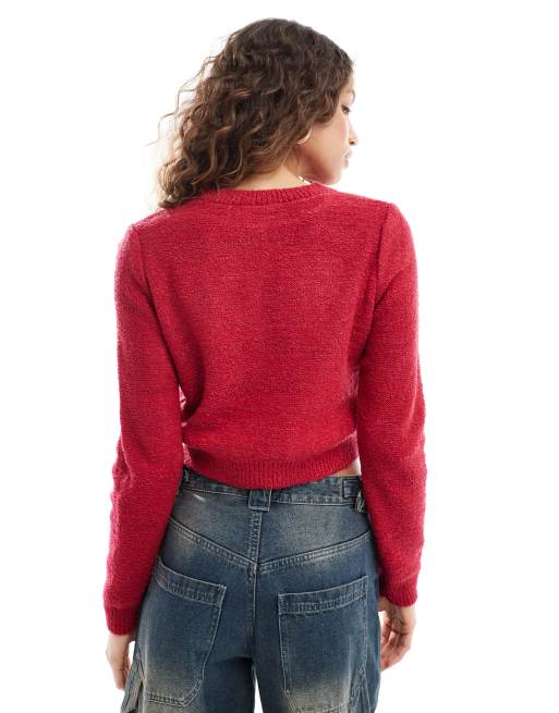 Reclaimed Vintage Gilet court Rouge