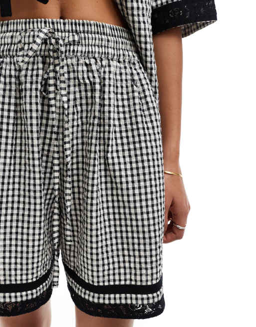 【frank&morris】SHORTS 07 Gingham M ネイビー F&M ACTIVE SHORTS 07 Gingham BK / NV | FRANK&