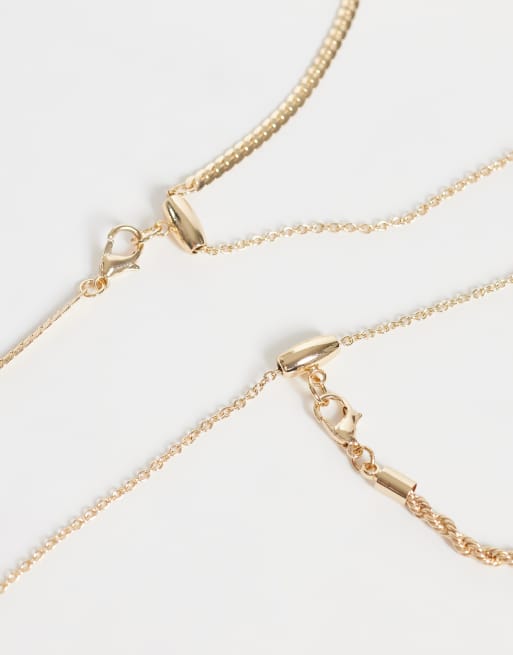 Reclaimed Vintage gold neck chain and pendant with semi precious tigers eye stone, 3 of 4