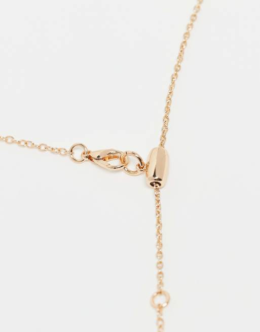 Reclaimed Vintage – Goldfarbene Unisex-Halskette mit Anhänger, 3 von 3