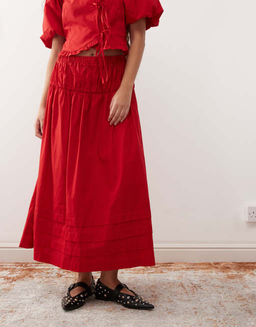 Reclaimed Vintage Gonna midi western stile cowgirl in cotone