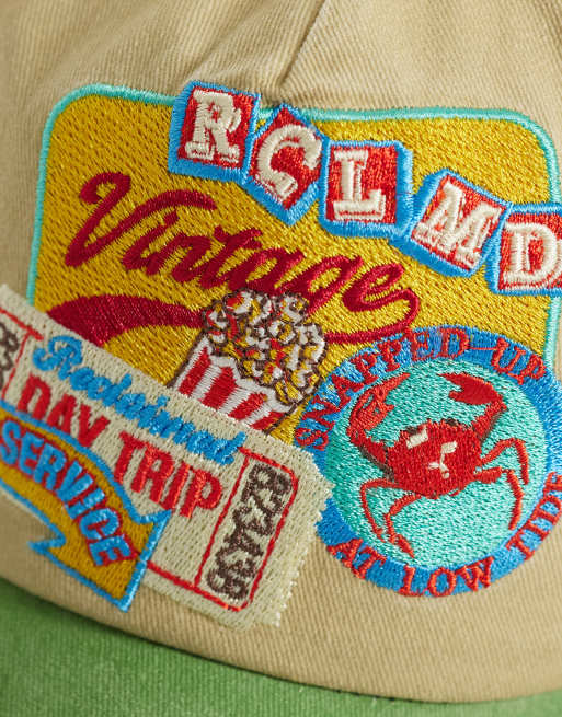 Reclaimed Vintage – Gräddvit keps i unisex-modell med märken, 2 av 3
