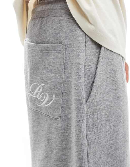 Reclaimed Vintage – Gråmelerade jersey-shorts, 3 av 5
