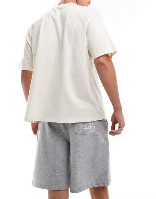 Reclaimed Vintage – Gråmelerade jersey-shorts, 5 av 5