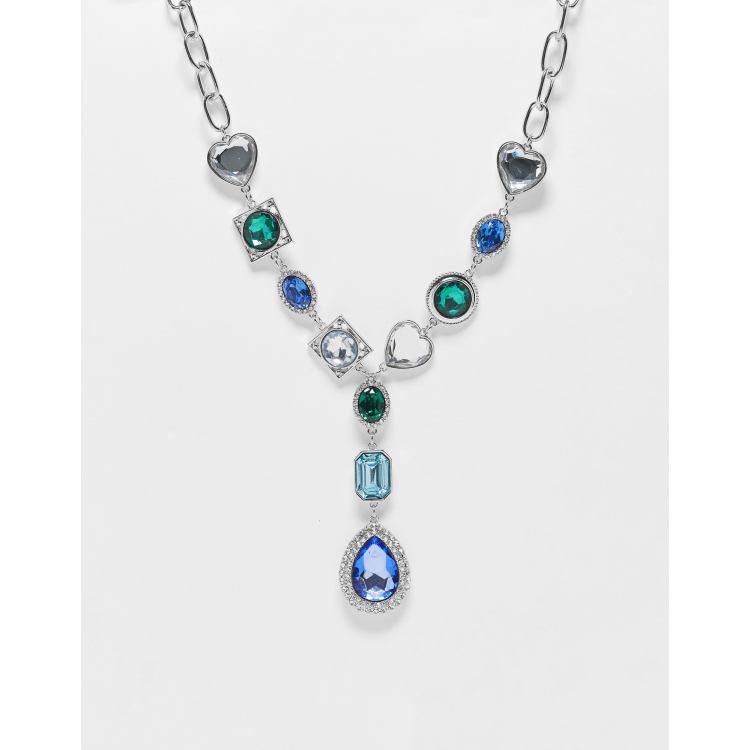 Vintage blue stone necklace outlet