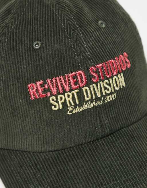 Reclaimed Vintage – Grön manchesterkeps med logga i unisex-modell, 2 av 3