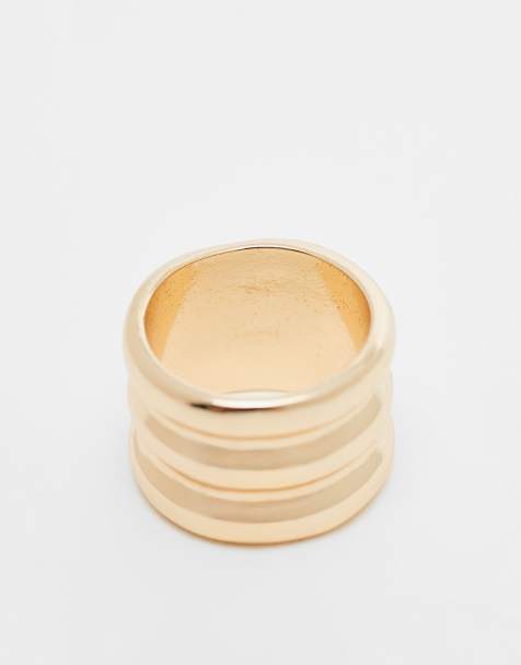 Reclaimed Vintage – Guldfärgad ring med omlottdesign - view 1