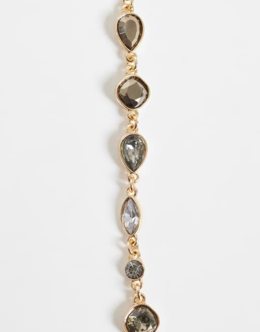 Reclaimed Vintage – Guldfärgat armband i unisex-modell med stenar, 2 av 3