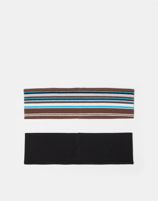 Reclaimed Vintage hair band multi pack in nautical stripe