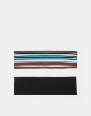 hair band multi pack in tonal stripes