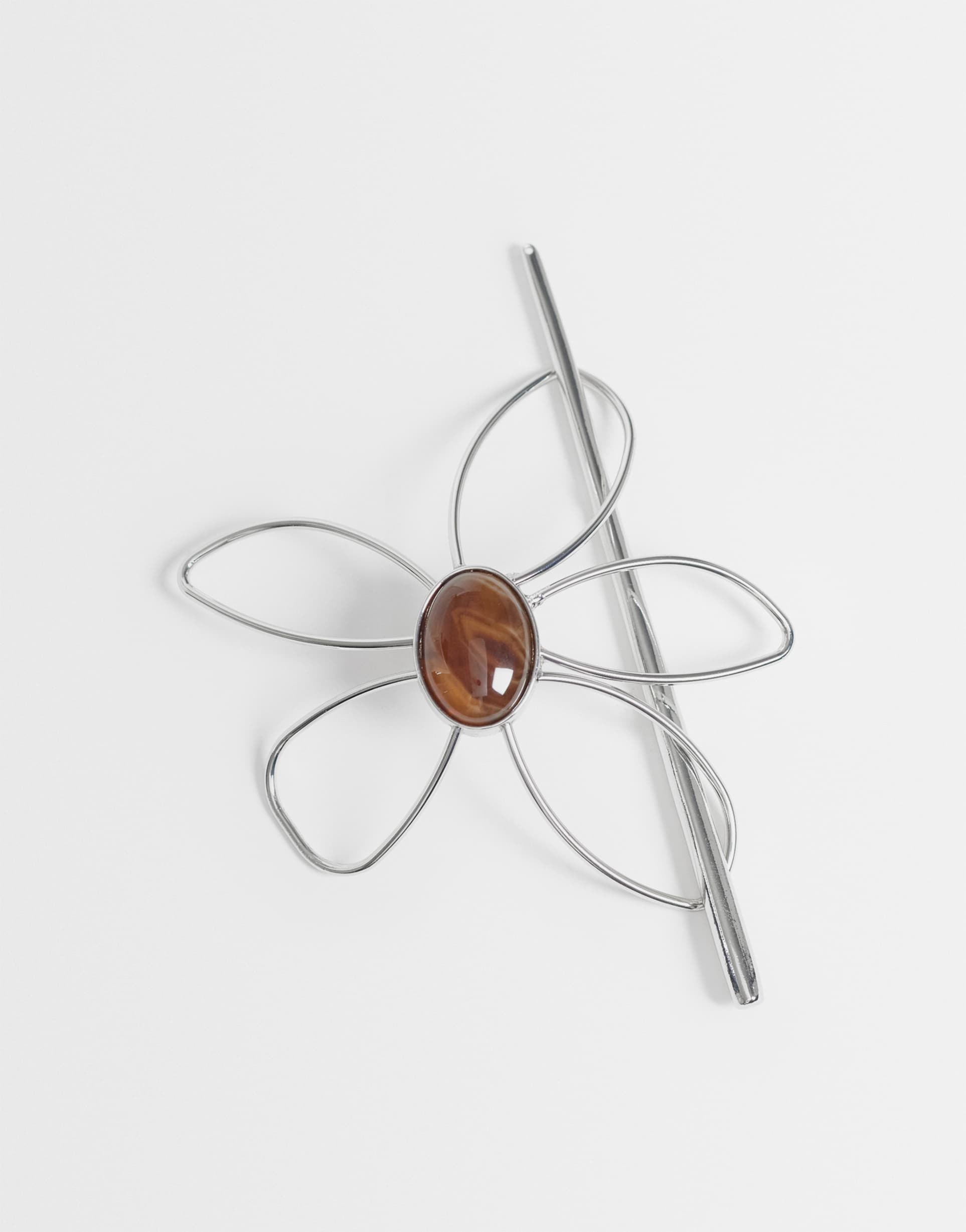 reclaimed vintage hair pin floral gem