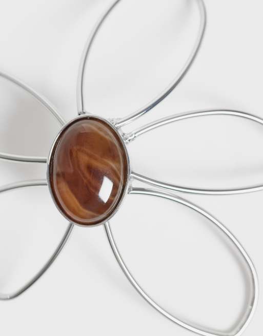 Reclaimed Vintage hair pin floral gem, 2 of 3