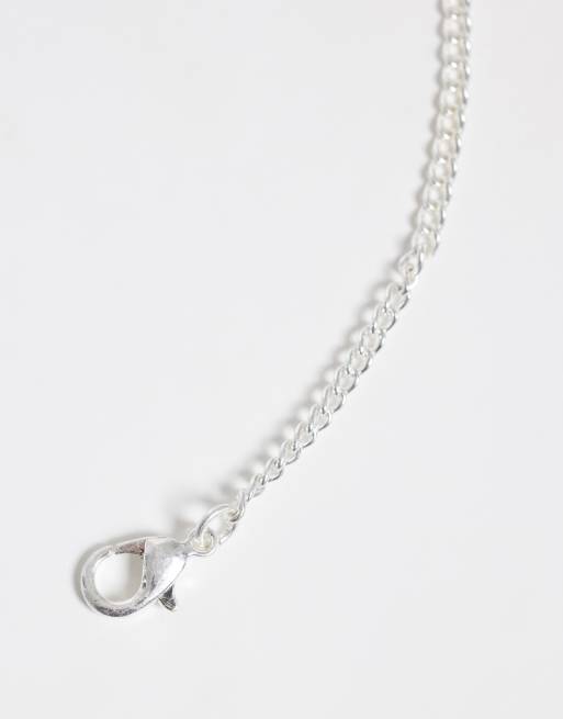 Reclaimed Vintage – Halskette in Silber mit rundem Anhänger, 4 von 4