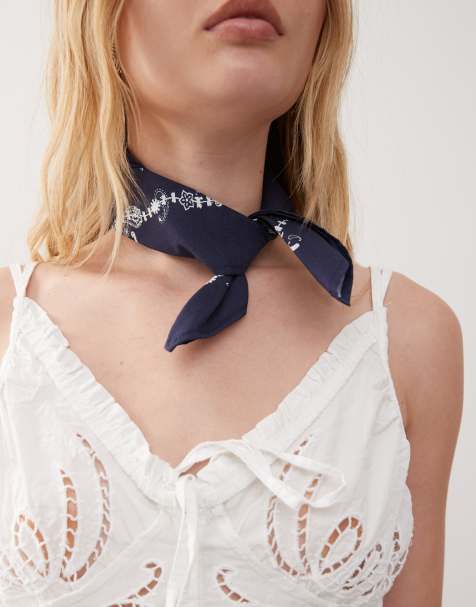 Reclaimed Vintage – Halstuch in Marineblau mit Paisleymuster - view 1