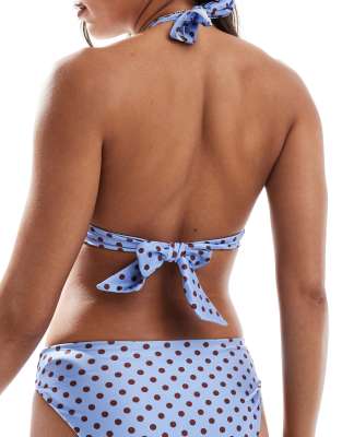 RECLAIMED VINTAGE HALTER BIKINI TOP 