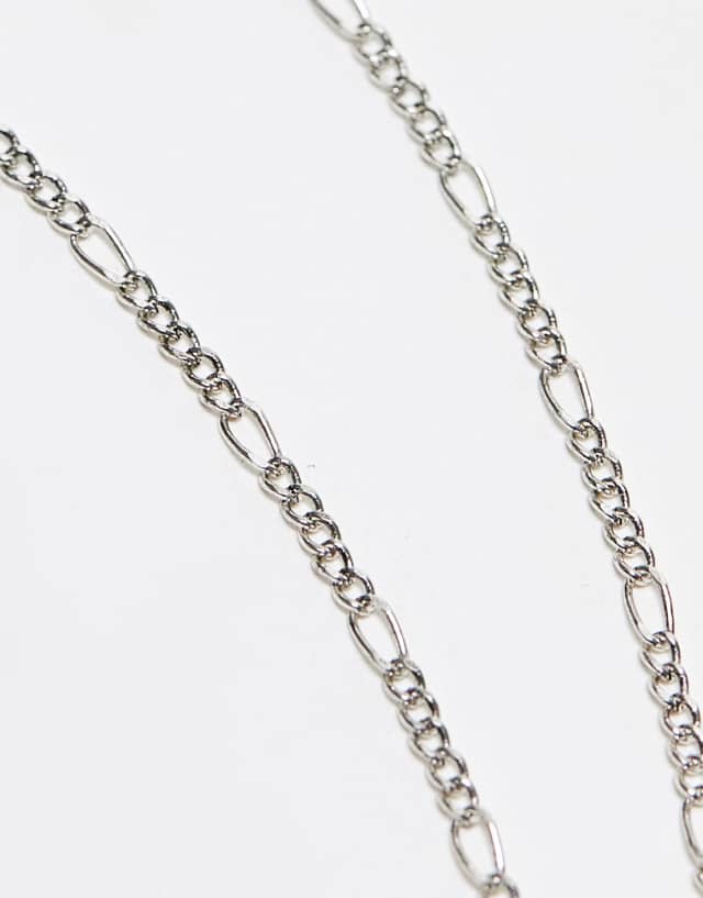 Reclaimed Vintage happy sun pendant necklace in silver 1