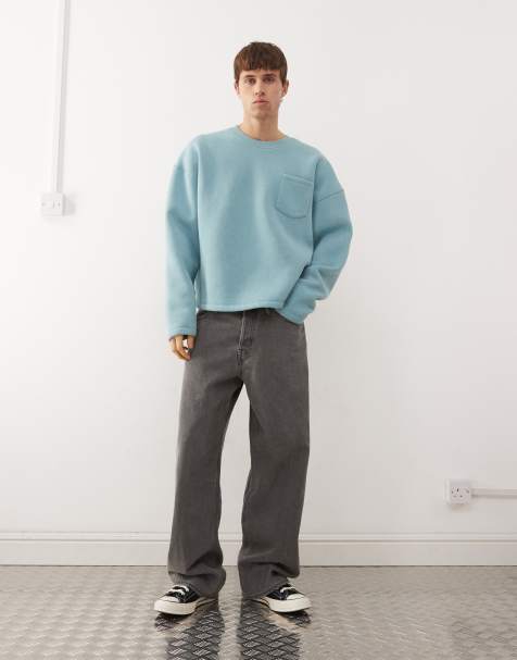 Reclaimed Vintage heavyweight sweatshirt in washed blue - view 1