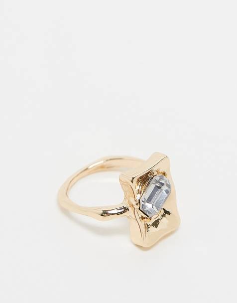 Reclaimed Vintage – Hübscher Ring in Goldoptik mit Stein - view 1