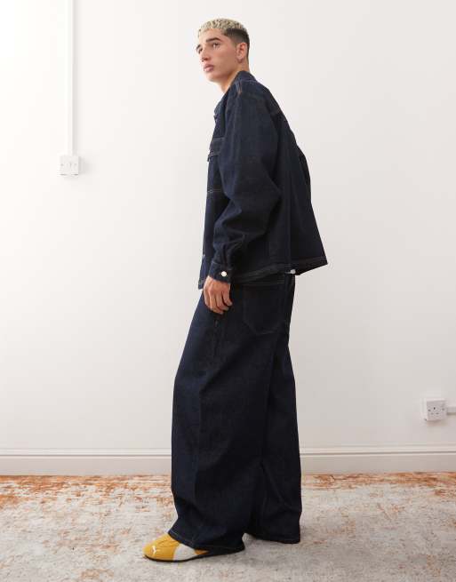 Reclaimed Vintage – Indigoblå baggy jeans i cowboystil, del av set